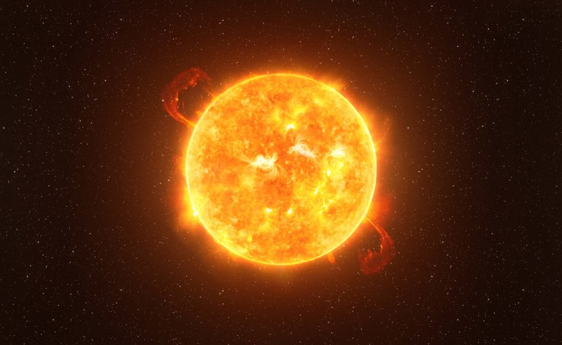 The Sun is the star at the centre of the Solar System 