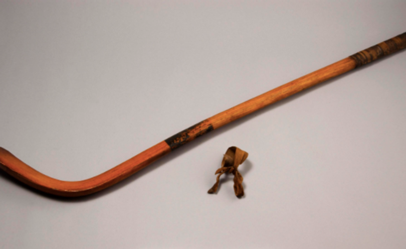 Bando stick, about 1845. A stick used by Thomas Thomas who played for Margam Bando Boys.